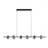 Lustra suspendata stil modern minimalist VIVI 6 negru/auriu