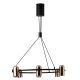 Pendule, Lustre suspendate - Lustra suspendata stil modern VIVI 8 negru/auriu