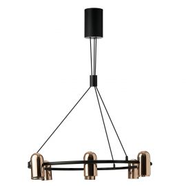Pendule, Lustre suspendate - Lustra suspendata stil modern VIVI 8 negru/auriu
