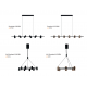 Pendule, Lustre suspendate - Lustra suspendata stil modern VIVI 8 negru/auriu
