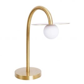 Veioze - Lampa de masa LED design minimalist ENIGMA, auriu periat