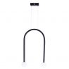 Lustra LED design minimalist ENIGMA, negru