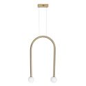 Lustra LED design minimalist ENIGMA, auriu periat