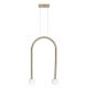 Lustra LED design minimalist ENIGMA, auriu periat