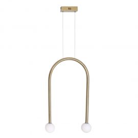 Pendule, Lustre suspendate - Lustra LED design minimalist ENIGMA, auriu periat