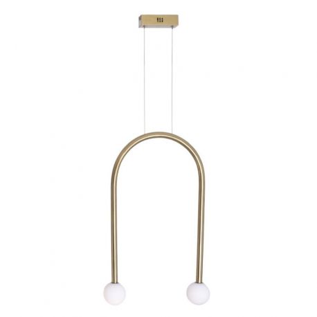 Pendule, Lustre suspendate - Lustra LED design minimalist ENIGMA, auriu periat