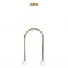 Lustra LED design minimalist ENIGMA, auriu periat
