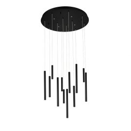 Pendule, Lustre suspendate - Lustra LED suspendata stil modern ILIOS 12 negru
