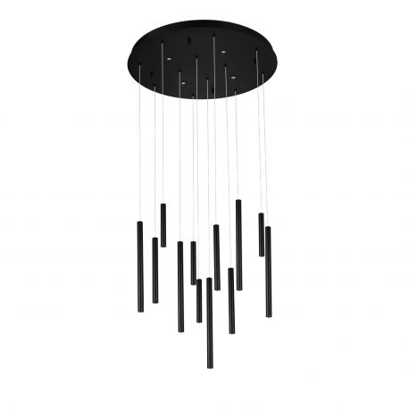 Pendule, Lustre suspendate - Lustra LED suspendata stil modern ILIOS 12 negru