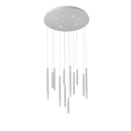 Pendule, Lustre suspendate - Lustra LED suspendata stil modern ILIOS 12 alba