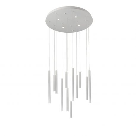 Pendule, Lustre suspendate - Lustra LED suspendata stil modern ILIOS 12 alba