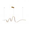 Lustra LED suspendata stil minimalist SIROCCO 3-step dimm aurie