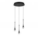 Lustra LED suspendata design decorativ DALMA 3 round BK