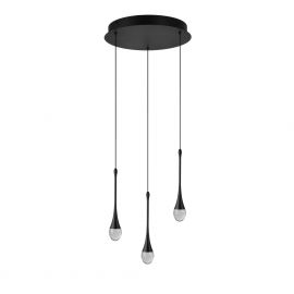 Pendule, Lustre suspendate - Lustra LED suspendata design decorativ DALMA 3 round BK
