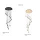 Corpuri de iluminat Lustre pentru casa scarii - Lustra LED XXL suspendata design decorativ DALMA 14 round BK