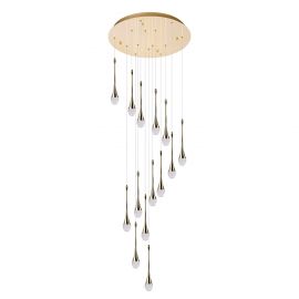 Corpuri de iluminat Lustre pentru casa scarii - Lustra LED XXL suspendata design decorativ DALMA 14 round GO