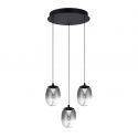 Lustra LED suspendata design modern PAMELA 3 round fumuriu