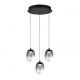 Lustra LED suspendata design modern PAMELA 3 round fumuriu