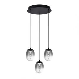 Pendule, Lustre suspendate - Lustra LED suspendata design modern PAMELA 3 round fumuriu