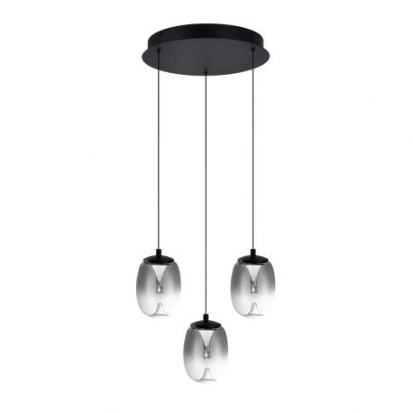 Pendule, Lustre suspendate - Lustra LED suspendata design modern PAMELA 3 round fumuriu