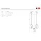 Pendule, Lustre suspendate - Lustra LED suspendata design modern PAMELA 3 round fumuriu