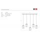 Pendule, Lustre suspendate - Lustra LED suspendata design modern PAMELA 5 LINE fumuriu