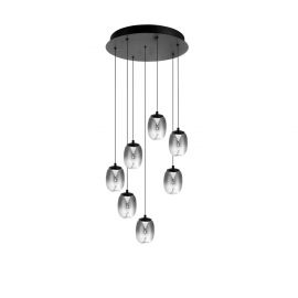 Pendule, Lustre suspendate - Lustra LED suspendata design modern PAMELA 7 round fumuriu