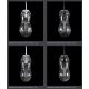 Pendule, Lustre suspendate - Pendul, Lustra design LUX din sticla suflata PINATI, H-68cm