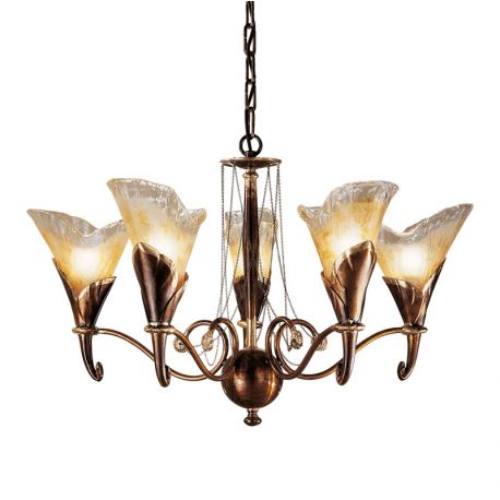 Candelabre, Lustre - Candelabru 5 brate LUX design clasic realizat manual 316 Creamy