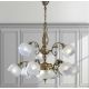 Candelabre, Lustre - Candelabru 9 brate LUX design clasic realizata manual Bianca