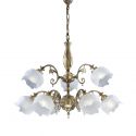 Candelabru 9 brate LUX design clasic realizata manual Bianca