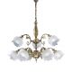 Candelabru 9 brate LUX design clasic realizata manual Bianca