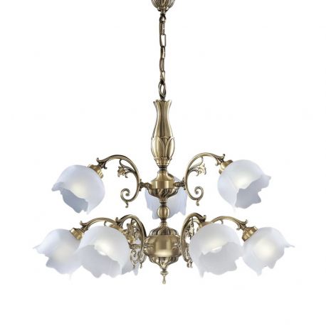 Candelabre, Lustre - Candelabru 9 brate LUX design clasic realizata manual Bianca