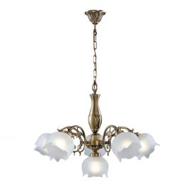 Candelabru 5 brate LUX design clasic realizata manual Bianca