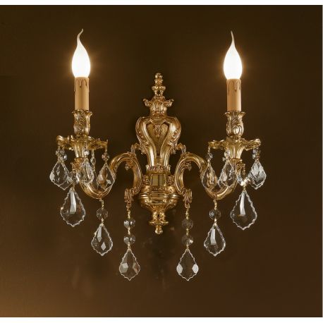 Aplice, corpuri de iluminat pentru pereti - Aplica de perete LUX cu cristale Scholer, Ashford