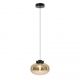 Pendule, Lustre suspendate - Pendul modern din sticla si marmura MOONSTONE chihlimbar, negru