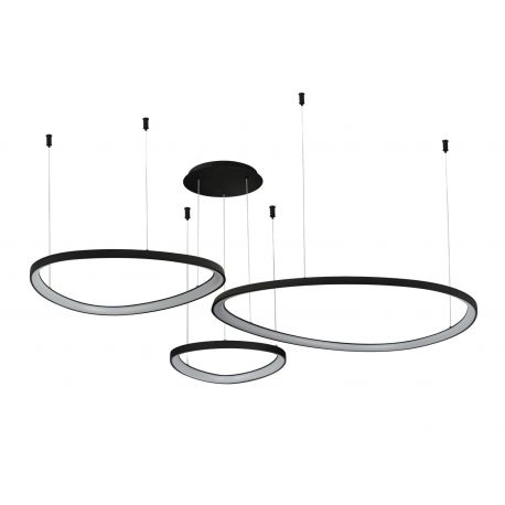 Pendule, Lustre suspendate - Lustra LED suspendata moderna AMANDA 42+62+82 3-STEP DIMM neagra