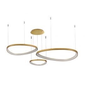 Pendule, Lustre suspendate - Lustra LED suspendata moderna AMANDA 42+62+82 3-STEP DIMM aurie