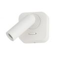 Aplica cu Spot LED reglabil LUGANO square alba