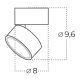 Plafoniere cu spoturi, Spoturi aplicate - Spot LED aplicat reglabil MONA 10W CCT SWITCH alb