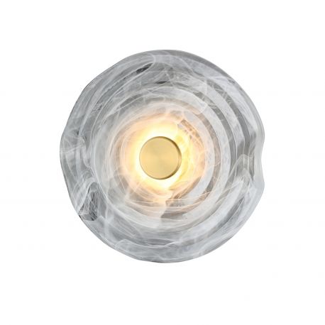 Aplice, corpuri de iluminat pentru pereti - Aplica LED design modern decorativ NESTOR TOP 30 brass