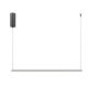 Pendule, Lustre suspendate - Lustra LED suspendata liniara stil minimalist Halo 80cm negru