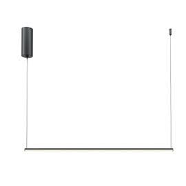 Pendule, Lustre suspendate - Lustra LED suspendata liniara stil minimalist Halo 80cm negru