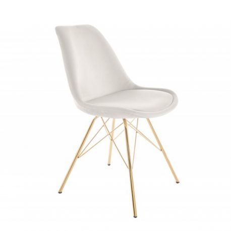 Seturi scaune, HoReCa - Set de 4 scaune Scandinavia sampanie/ auriu