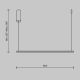 Pendule, Lustre suspendate - Lustra LED suspendata liniara stil minimalist Halo 80cm alama