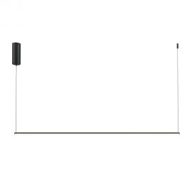 Pendule, Lustre suspendate - Lustra LED suspendata liniara stil minimalist Halo 120cm negru