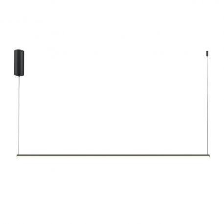 Pendule, Lustre suspendate - Lustra LED suspendata liniara stil minimalist Halo 120cm negru