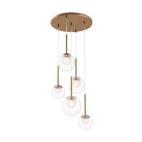 Pendule, Lustre suspendate - Lustra suspendata design modern minimalist Basic 5L aurie