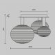 Plafoniere - Plafoniera design modern decorativ Reels 3L fumurie