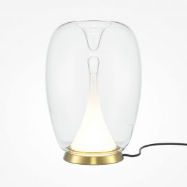 Veioze - Veioza LED / Lampa de masa design decorativ Splash auriu/transparent